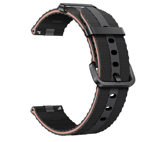 Oppo Watch X2 Mini Silicone Active Strap (Black/Light Pink)
