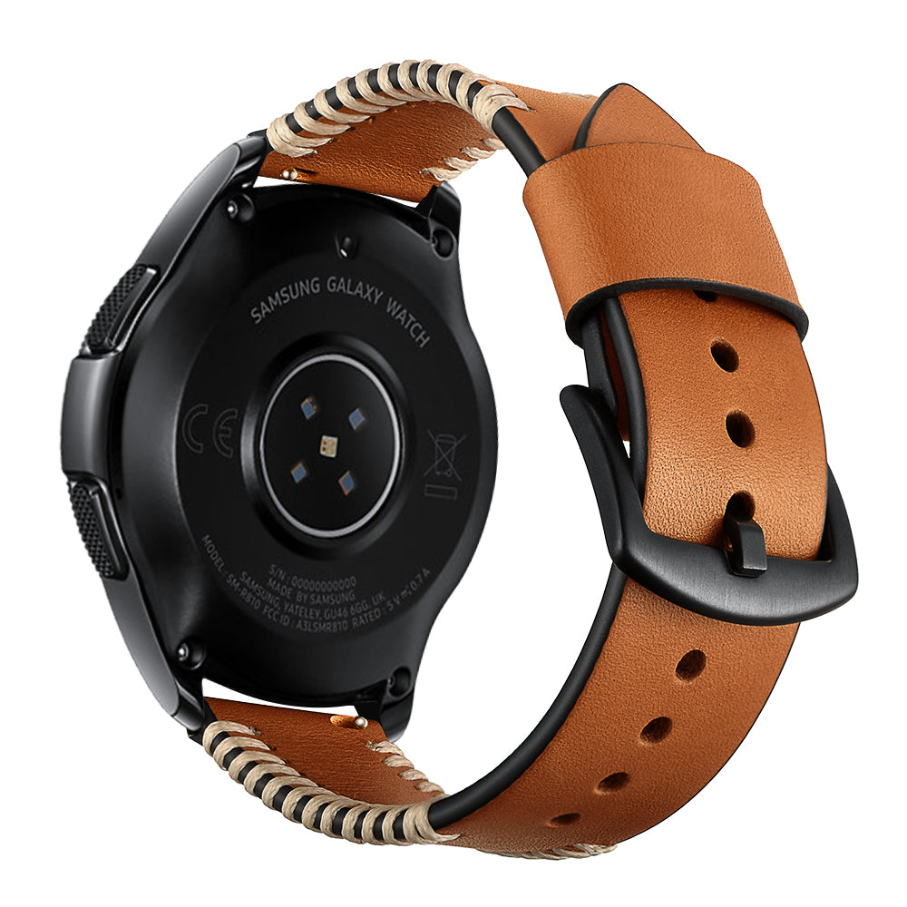 Samsung Galaxy Watch 6 - 40mm Stitched Leather Strap (Brown)