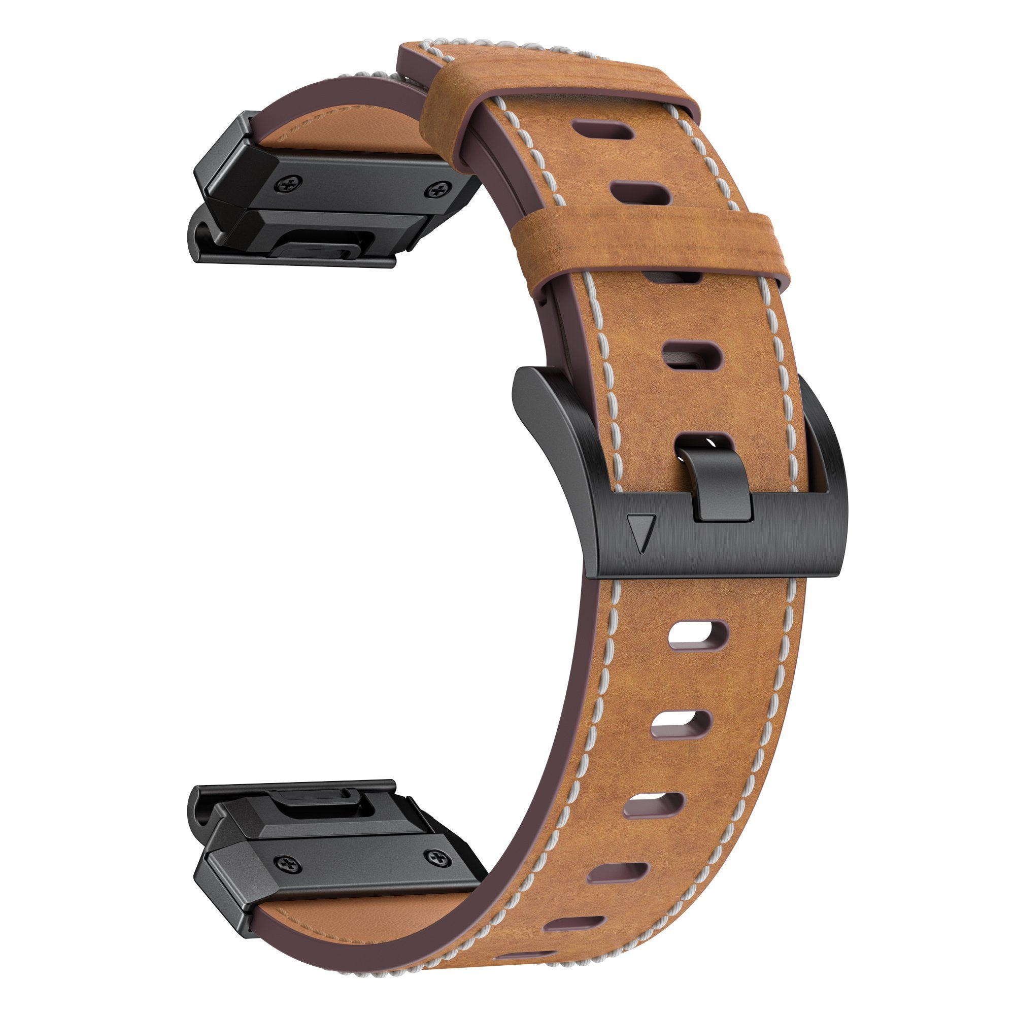 Garmin Fenix 5x / 6x Genuine Leather Bracelet (Brown)