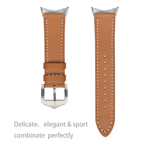 Google Pixel Watch 4 - 45mm Modern Leather Strap (Brown)