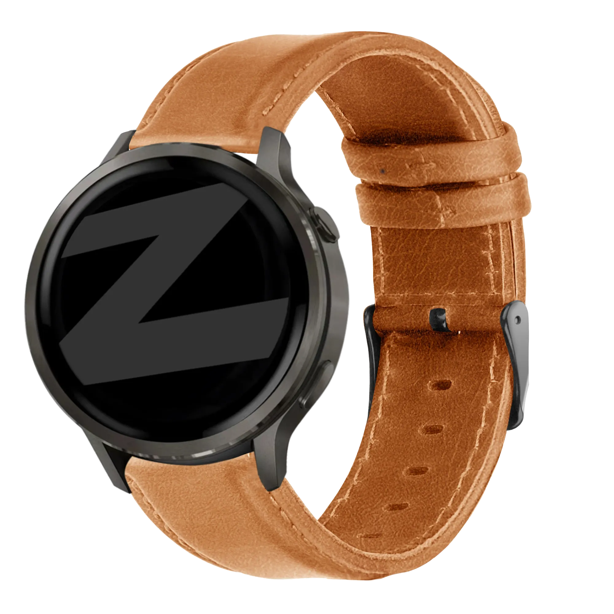 Bandz Garmin Vivomove Luxe Leather Strap 'Classic' (Brown)