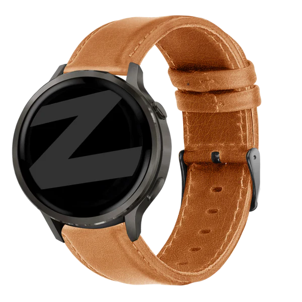 Bandz Garmin Vivoactive 6 Leather Strap 'Classic' (Brown)