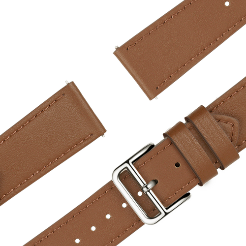 Bandz Garmin 18mm Leather Strap 'Deluxe' (Brown)