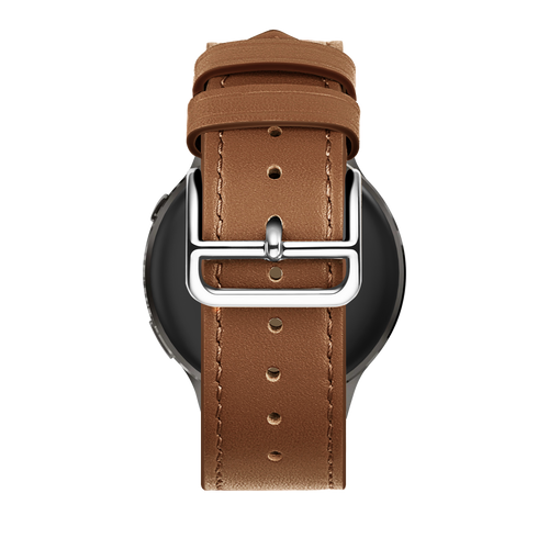 Bandz Garmin 18mm Leather Strap 'Deluxe' (Brown)