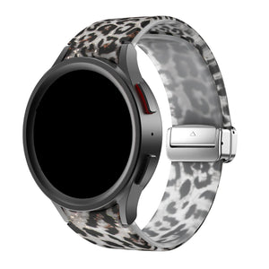 Samsung Galaxy Watch 4 Classic 46mm Glow in the Dark D-Buckle Strap Leopard