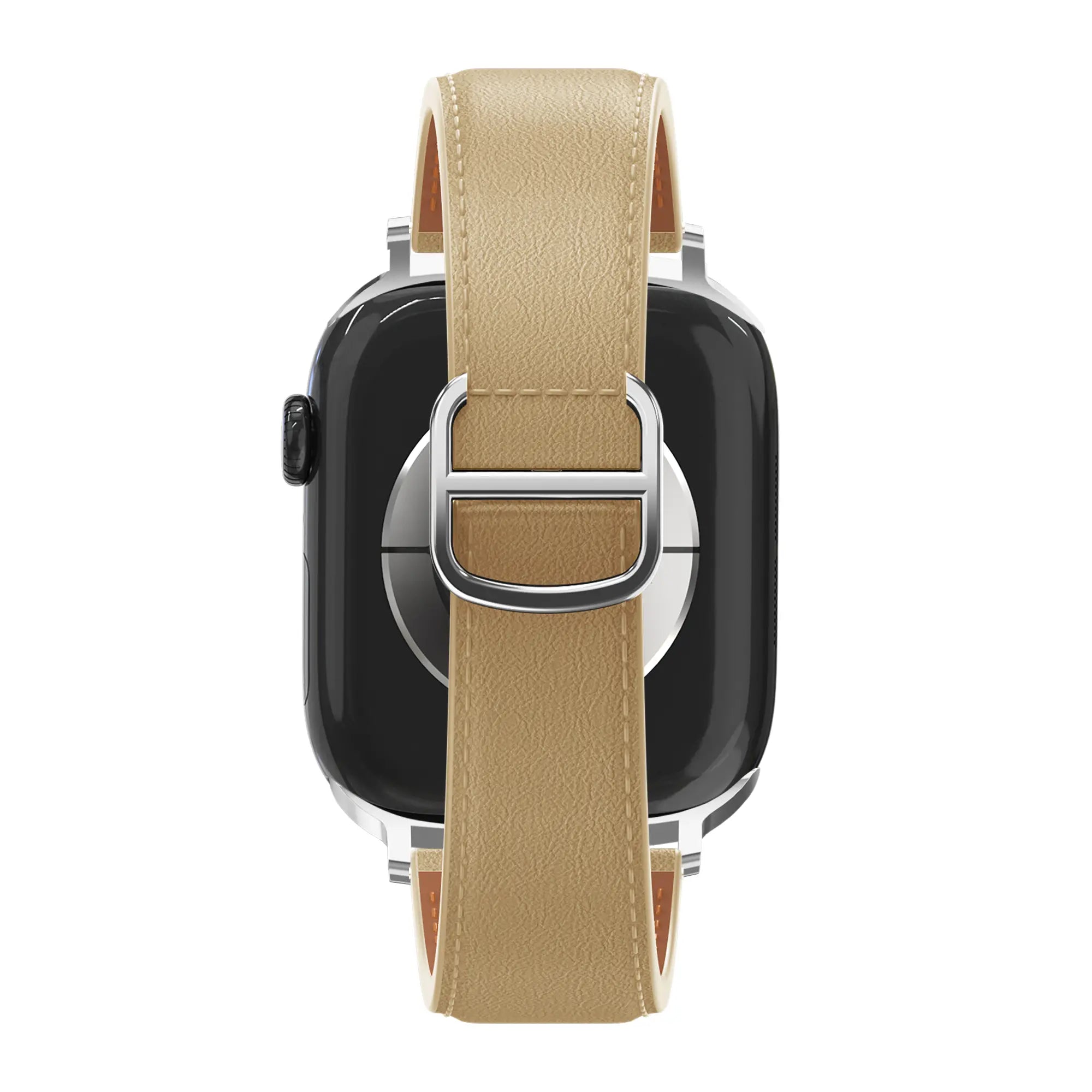 Bandz Apple Watch Leather Strap 'D-Type' (Creme)