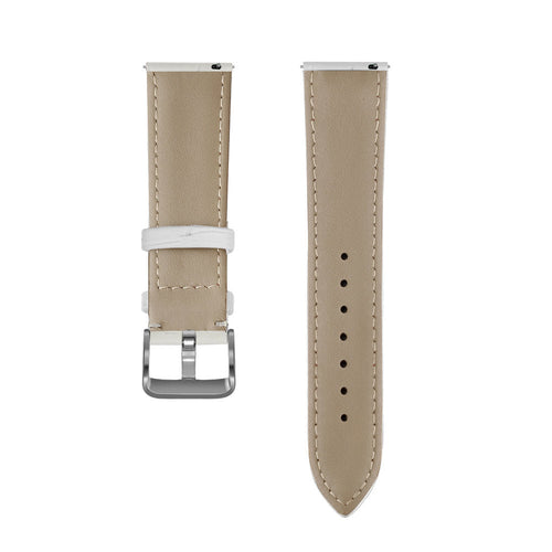 Oppo Watch X Leather Crocodile Grain Strap (White)