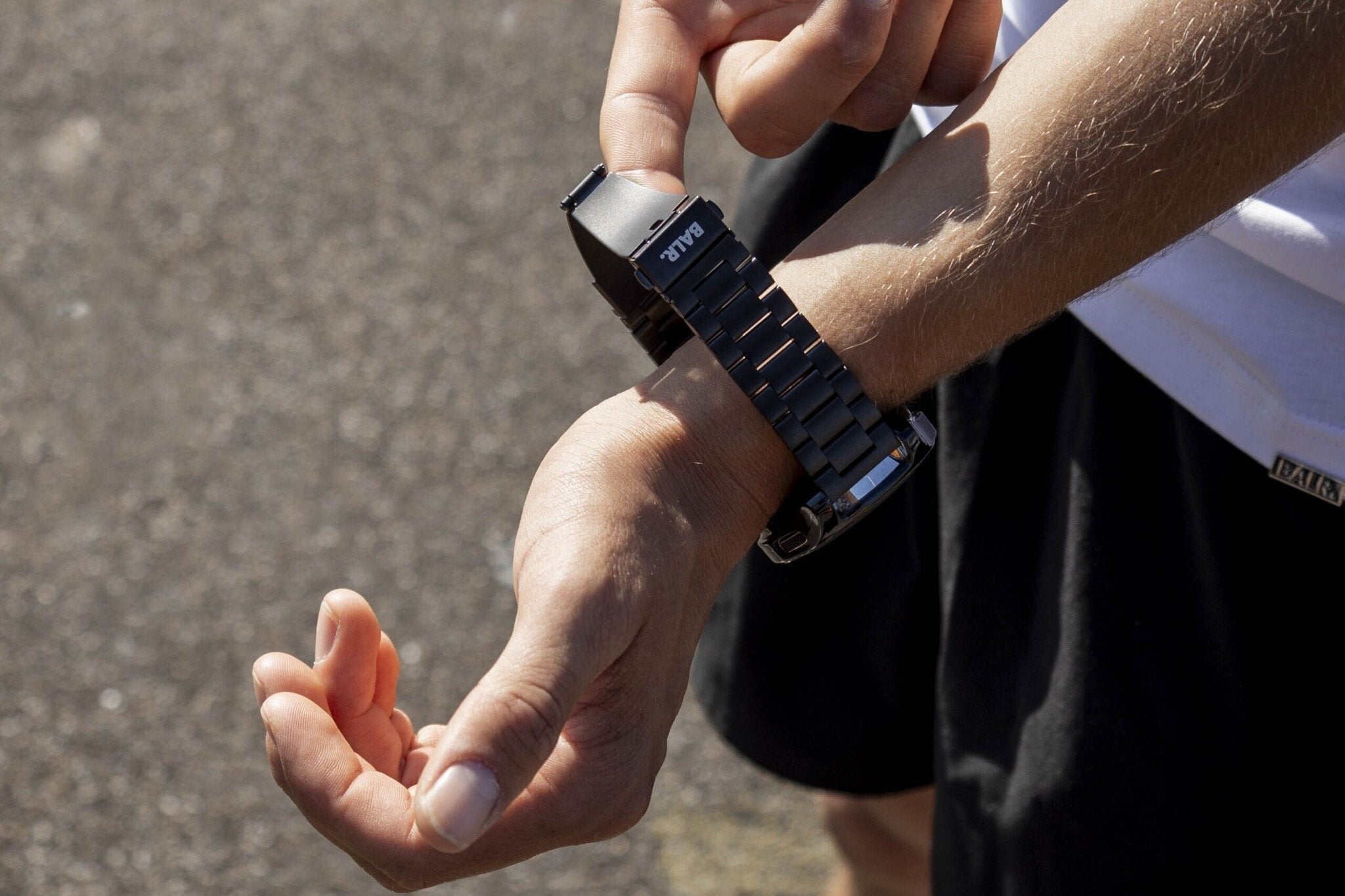 BALR Amazfit GTR 2 Steel Link Strap (Black)