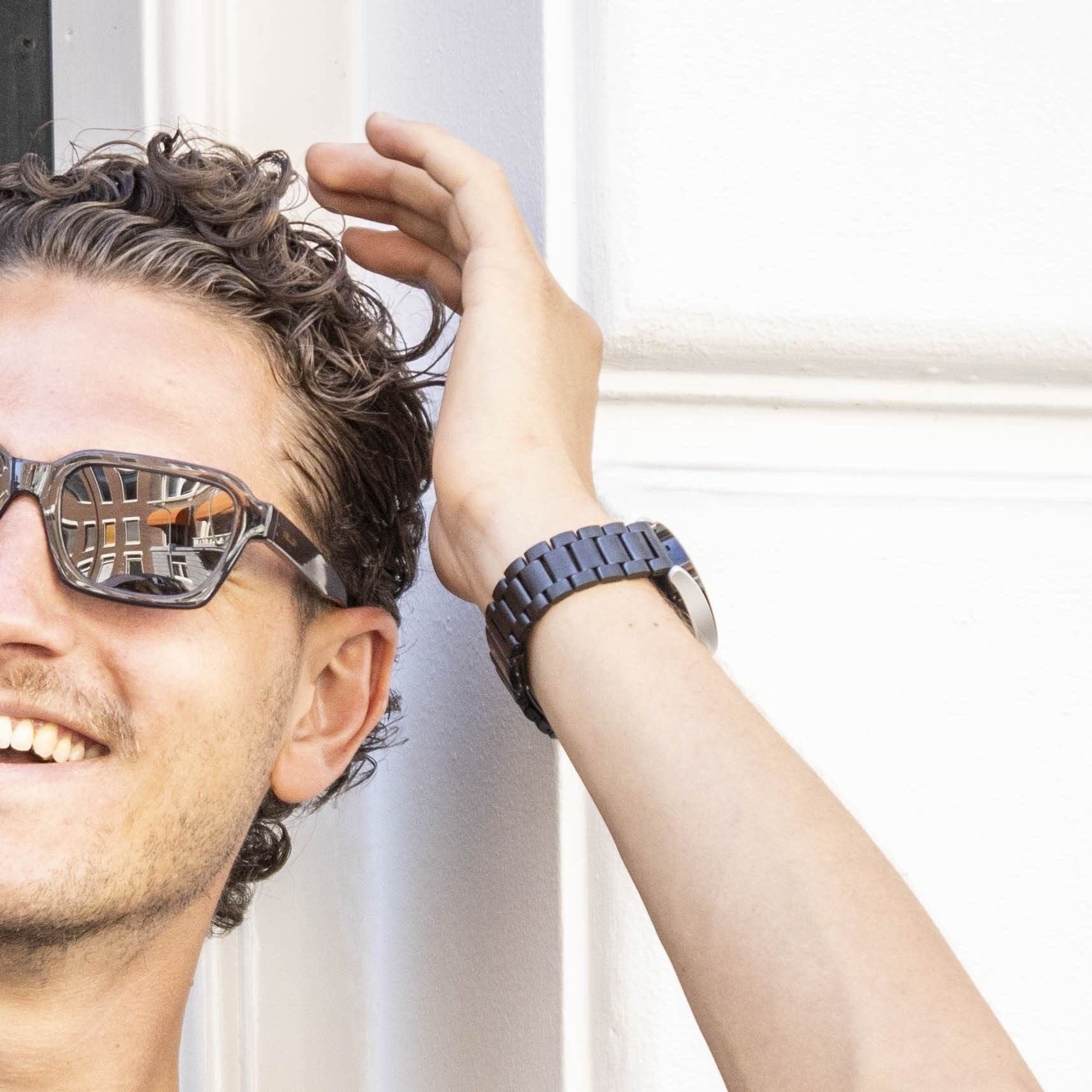 BALR Amazfit GTS 2 Steel Link Strap (Black)