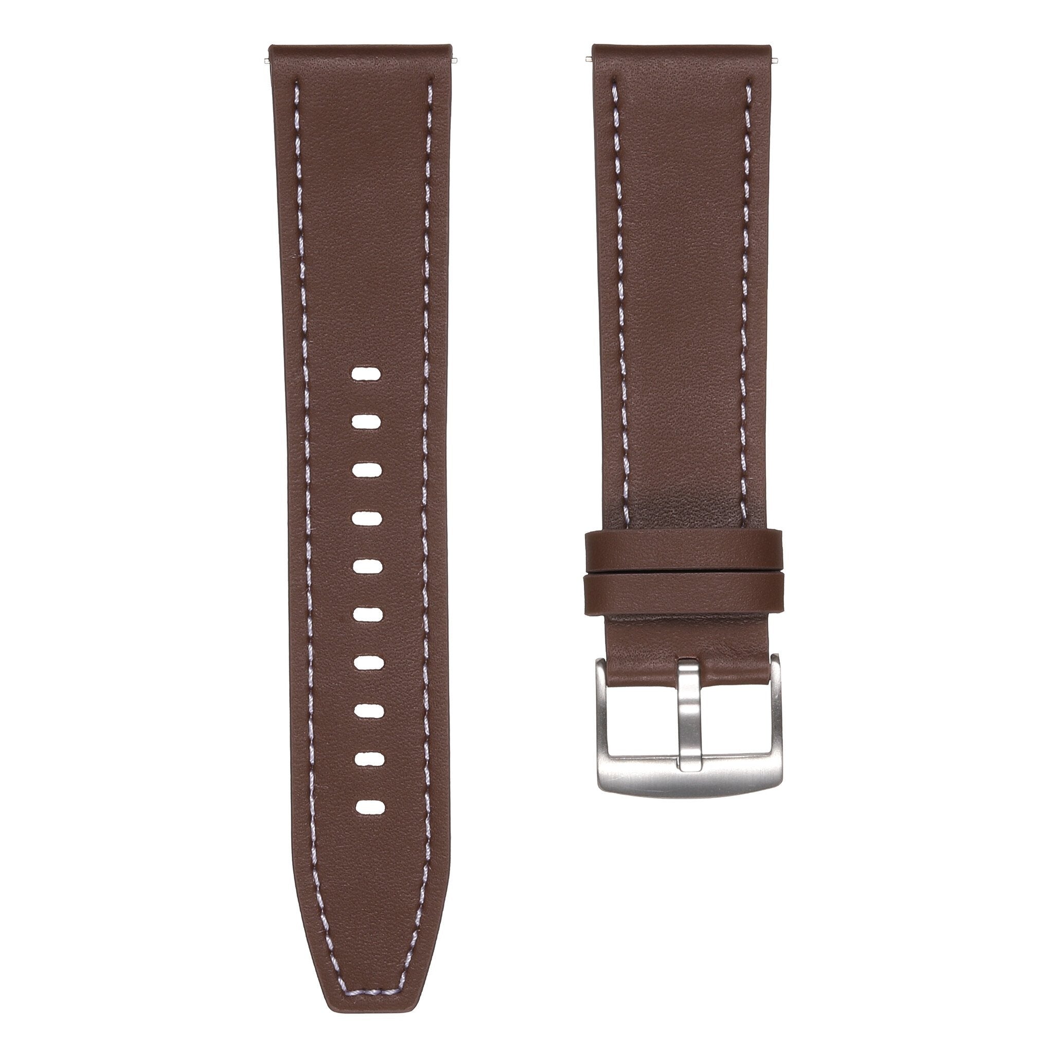 OnePlus Watch 3 'One Push' Leather Strap (Dark Brown)