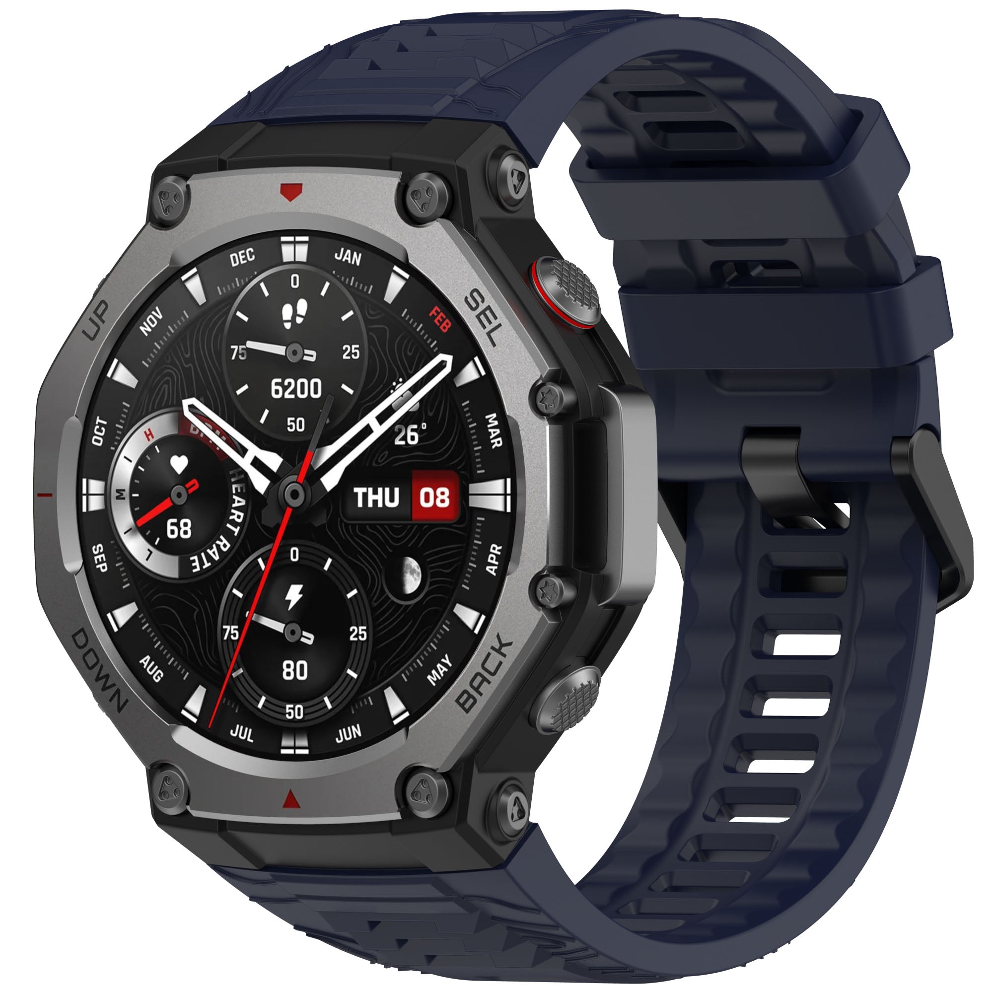 amazfit t-rex 3 silicone strap blue