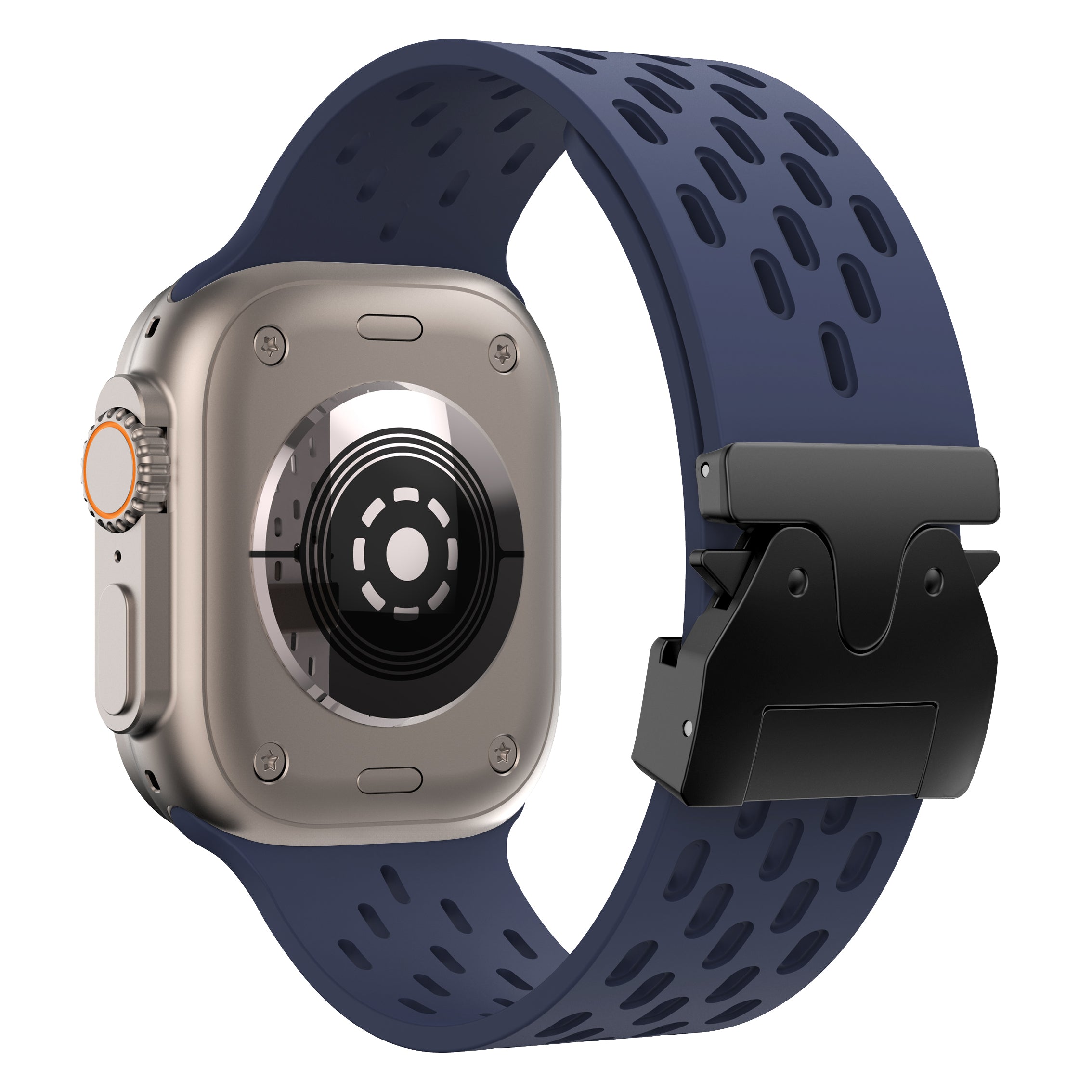 Apple Watch Silicone Air Strap with P-Buckle (Dark Blue)