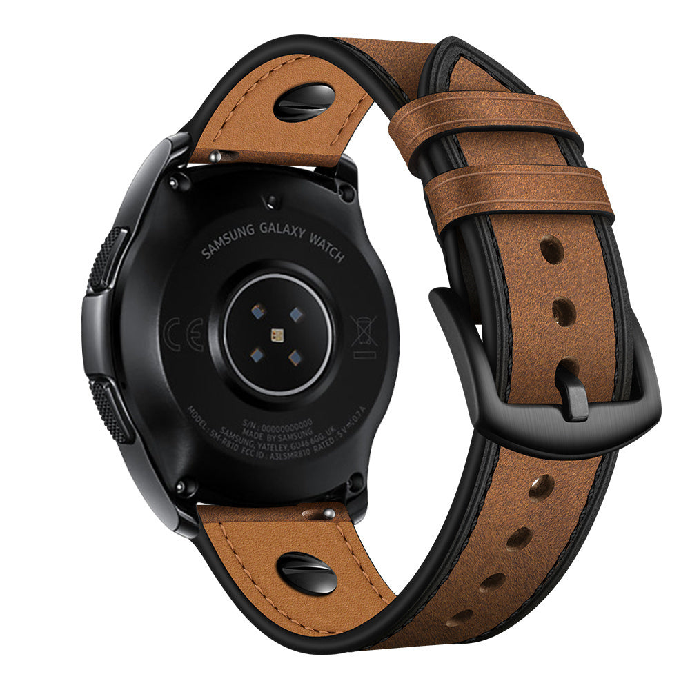 Huawei Watch 5 - 46mm Leather Strap with Screw (Dark Brown)