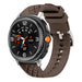 Samsung Galaxy Watch 8 - 40mm Diamond Leather Hybrid Strap (Dark Brown)