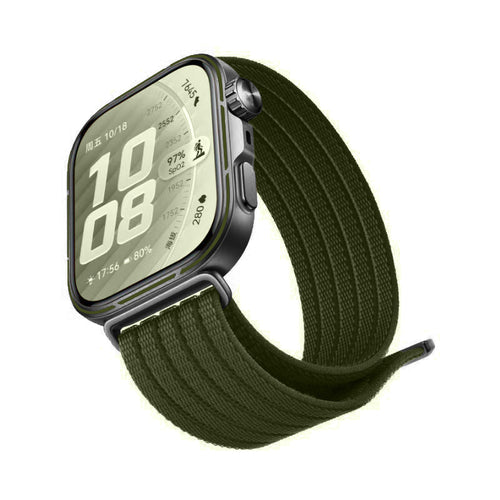 Huawei Watch Fit 4 Pro Ultra Thin Nylon Strap (Dark Green)