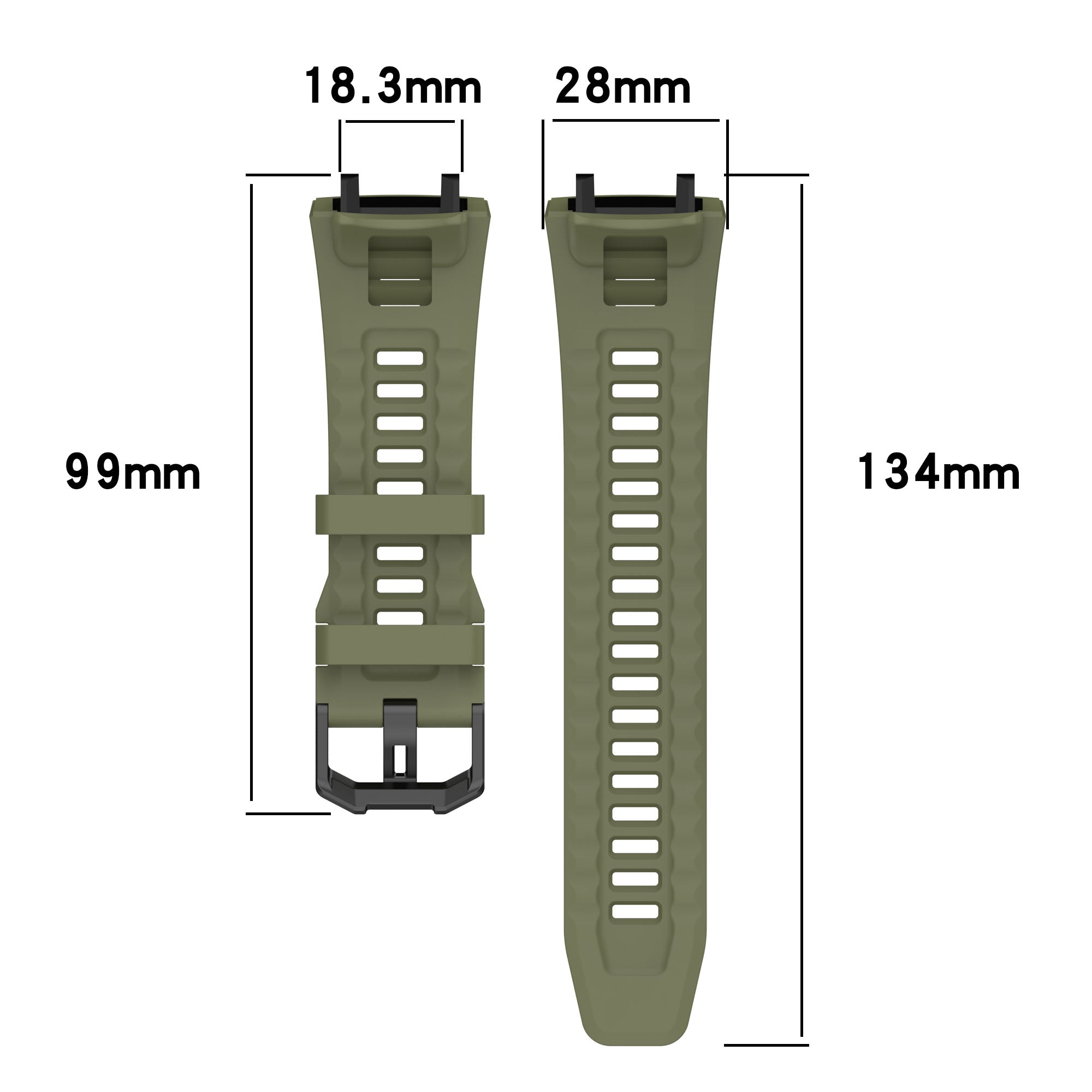 Amazfit T-Rex 3 Silicone Strap (Dark Green)