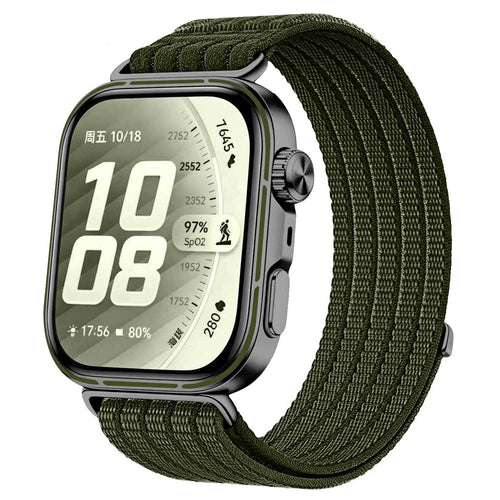 Huawei Watch Fit 4 Pro Ultra Thin Nylon Strap (Dark Green)