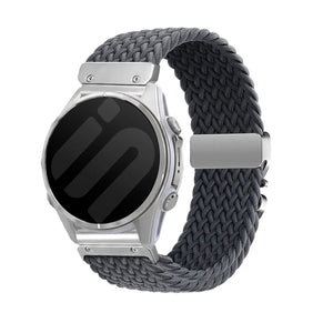 braided band dark grey silver
