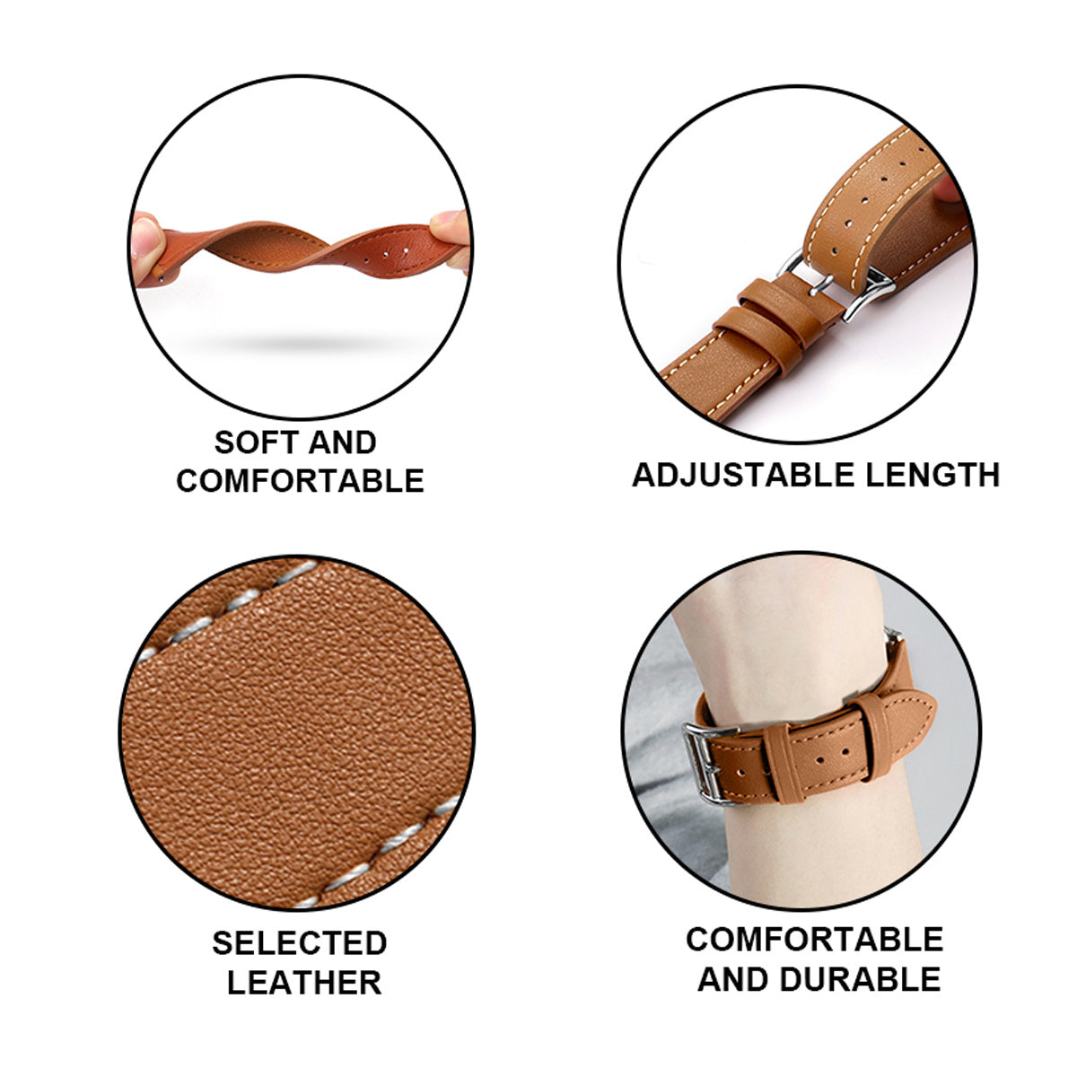 Samsung Galaxy Watch 8 - 44mm Classic Leather Strap (Brown)