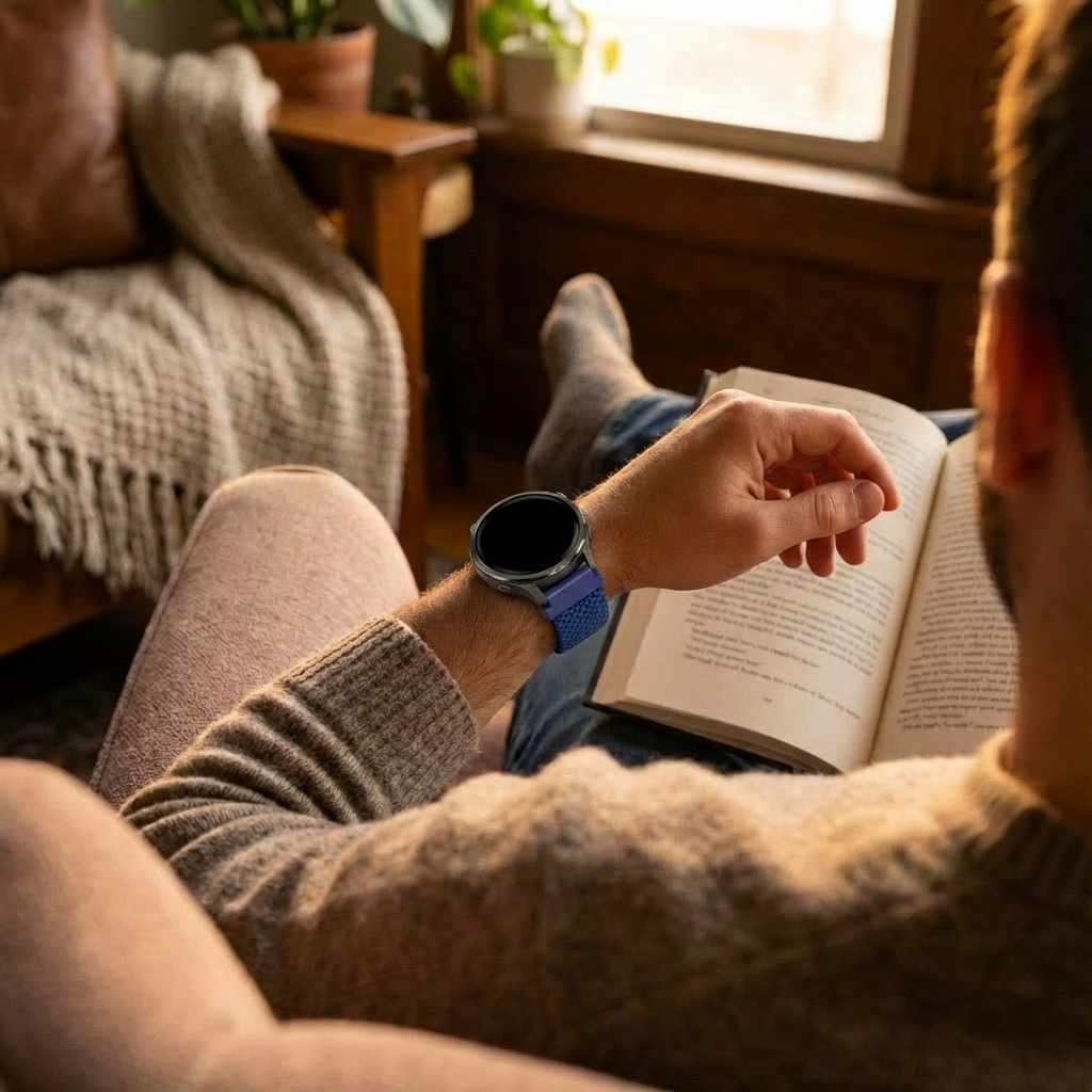 Bandz Garmin Vivomove 3s Adjustable Braided Strap (Blue)