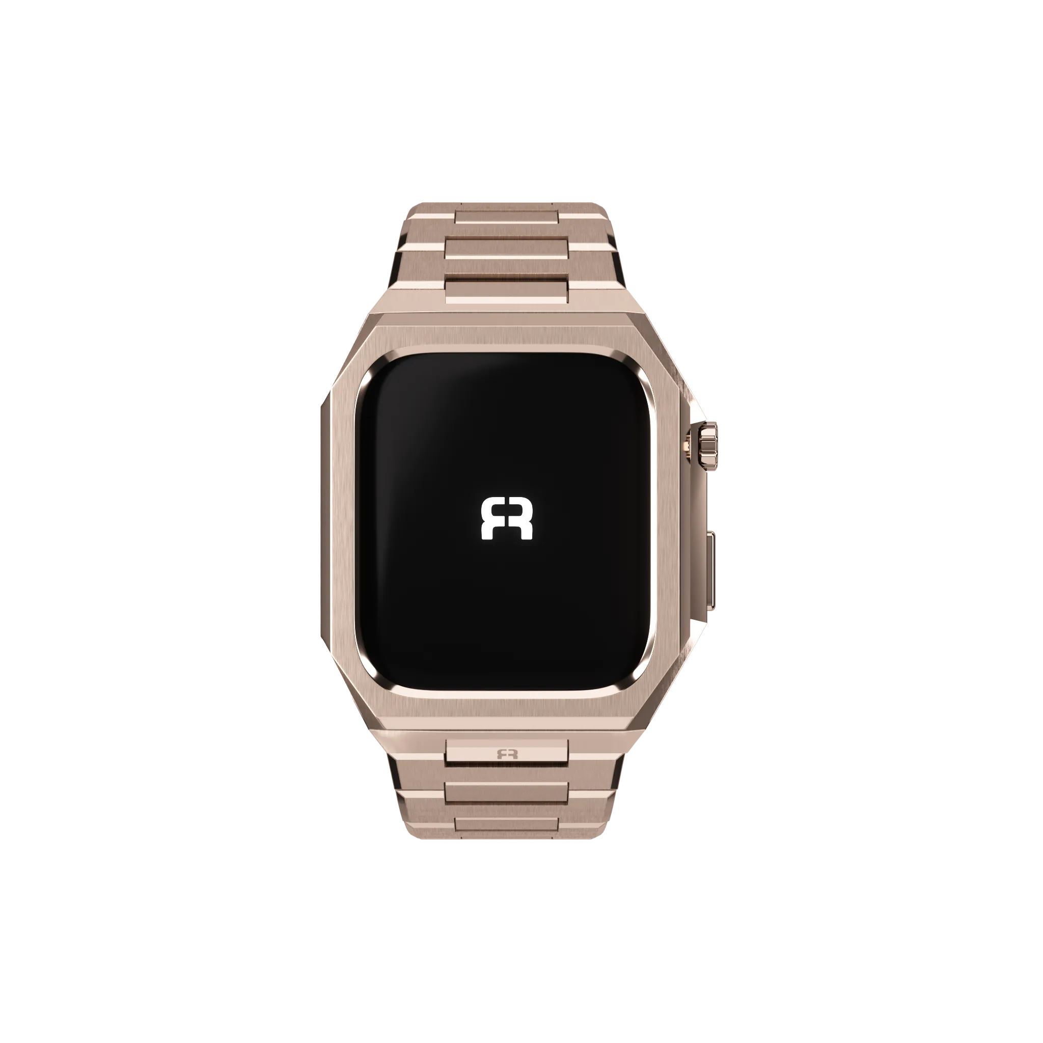 Reqior Apple Watch 45mm Case with Steel Strap 'Nautilus' (Rose Gold)