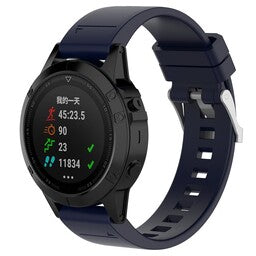 Garmin Instinct E - 45mm Glossy Silicone Strap (Dark Blue)