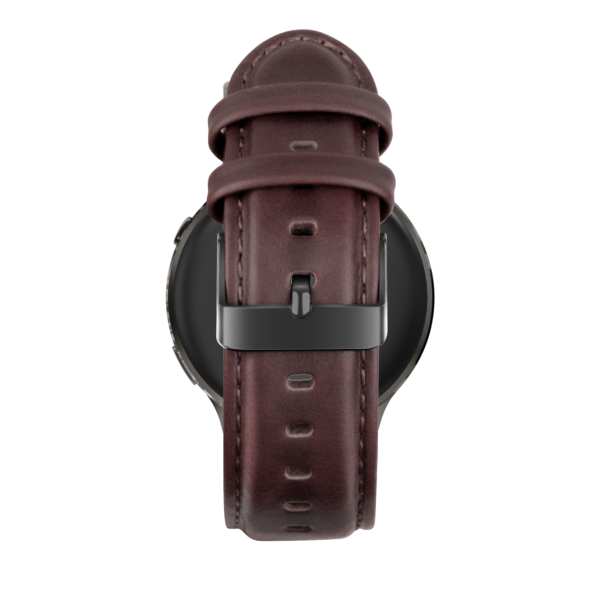 Bandz Garmin Venu SQ Leather Strap 'Classic' (Dark Brown)