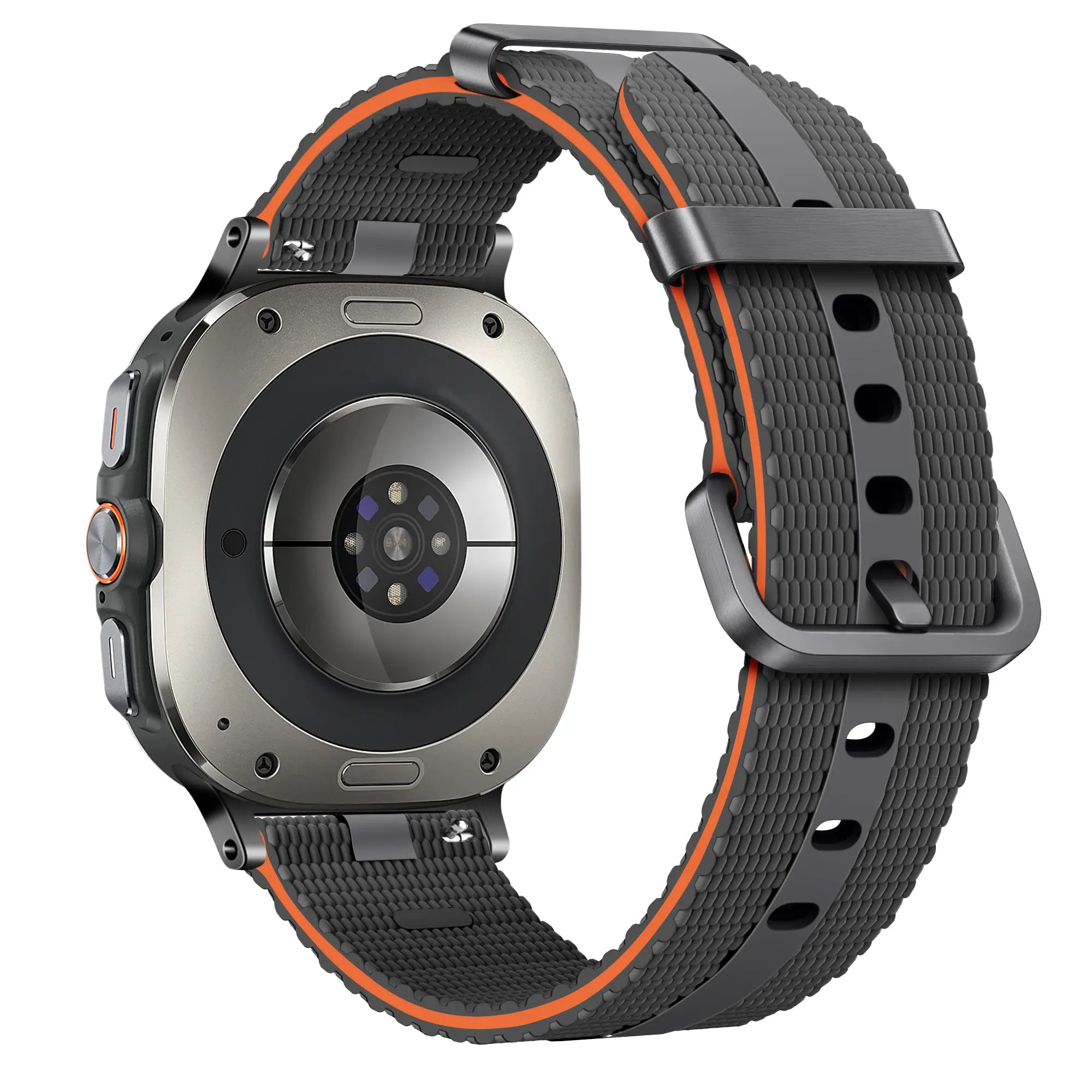 Samsung Galaxy Watch Ultra Silicone Active Strap (Dark Grey/Orange)
