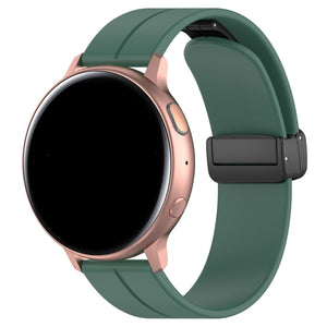 Withings ScanWatch Nova D-Buckle Silicone Strap (Dark Green)