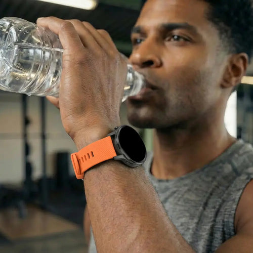 Bandz Garmin Forerunner 265s Silicone Strap 'Deluxe' (Orange)