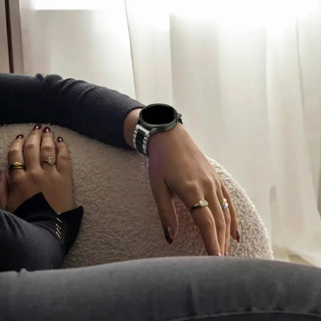 Bandz Garmin D2 Air X10 Steel Strap 'Classic' (Silver/Black)