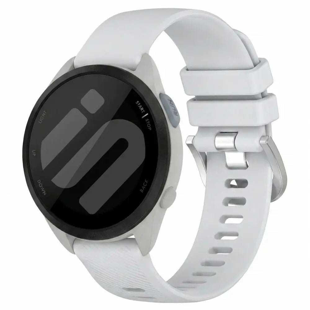 Garmin Forerunner 165 Silicone Classic Strap (White)