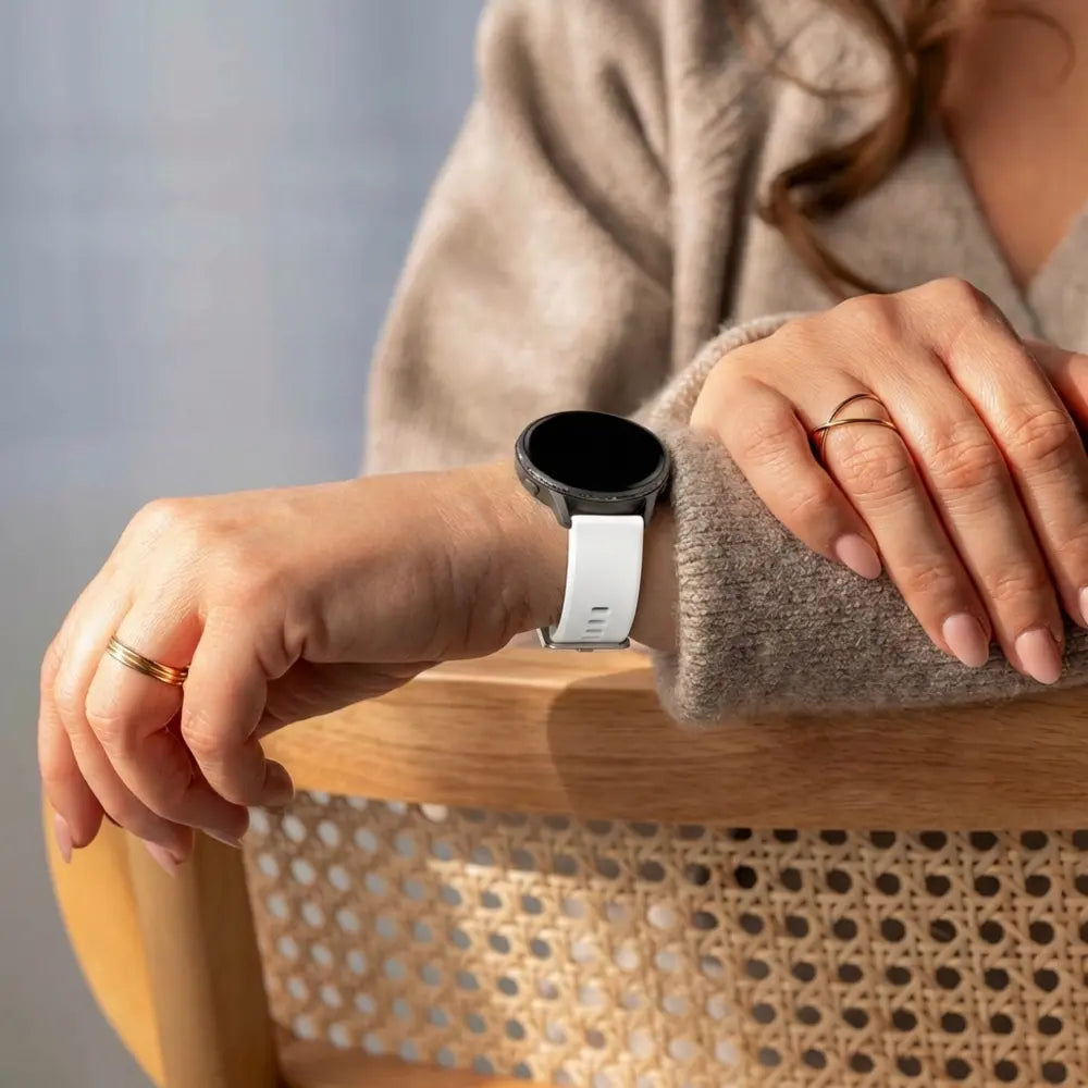 Bandz Garmin Vivomove 3s Silicone Strap 'Classic' (White)