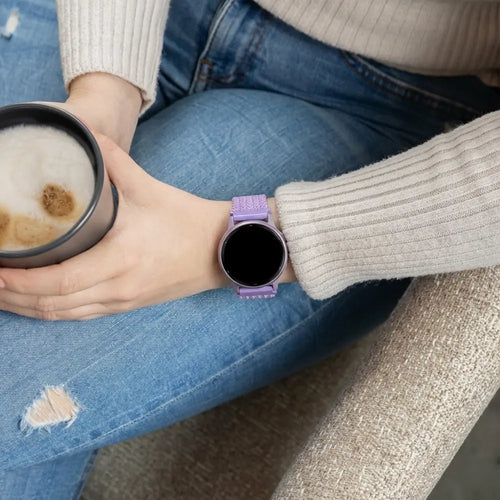Bandz Garmin Vivomove Style Woven Nylon Strap (Light Purple)