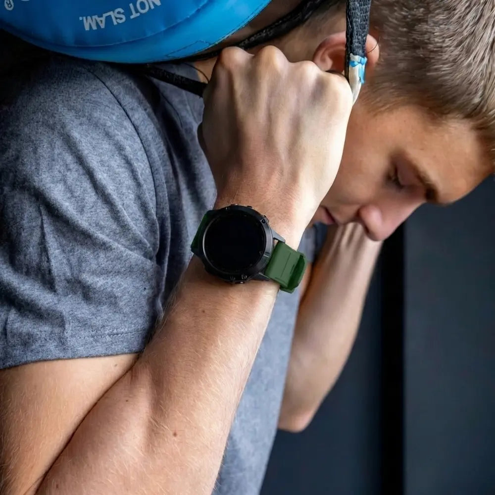 Garmin Fenix 5s-6s Classic Silicone Strap (Green)