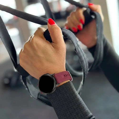 Bandz Garmin Forerunner 265s Silicone Strap 'Deluxe' (Wine Red)