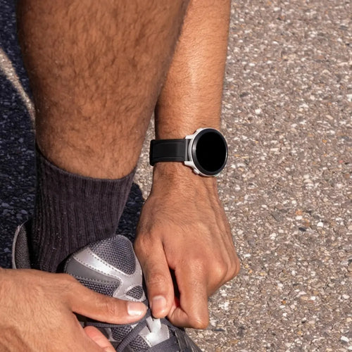 Bandz Garmin Fenix 5s/6s siliconen band met gesp (zwart)