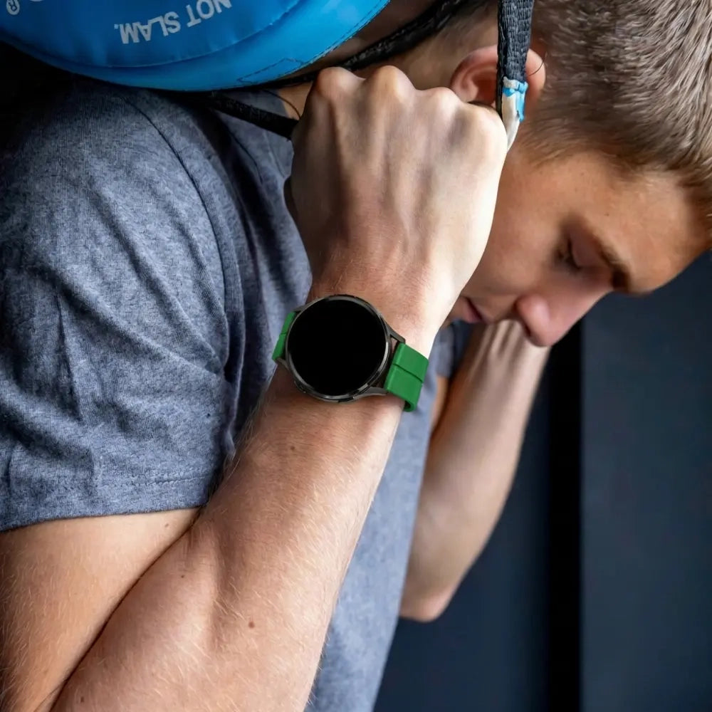 Bandz Garmin Vivoactive 6 Silicone Strap with D-Buckle (Green)