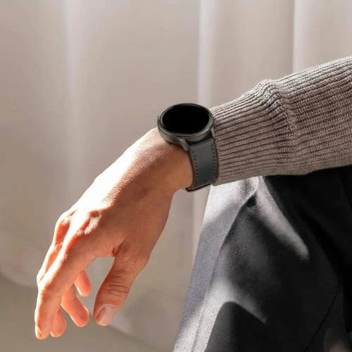 Bandz Garmin Forerunner 255 Leather Strap 'Deluxe' (Black)