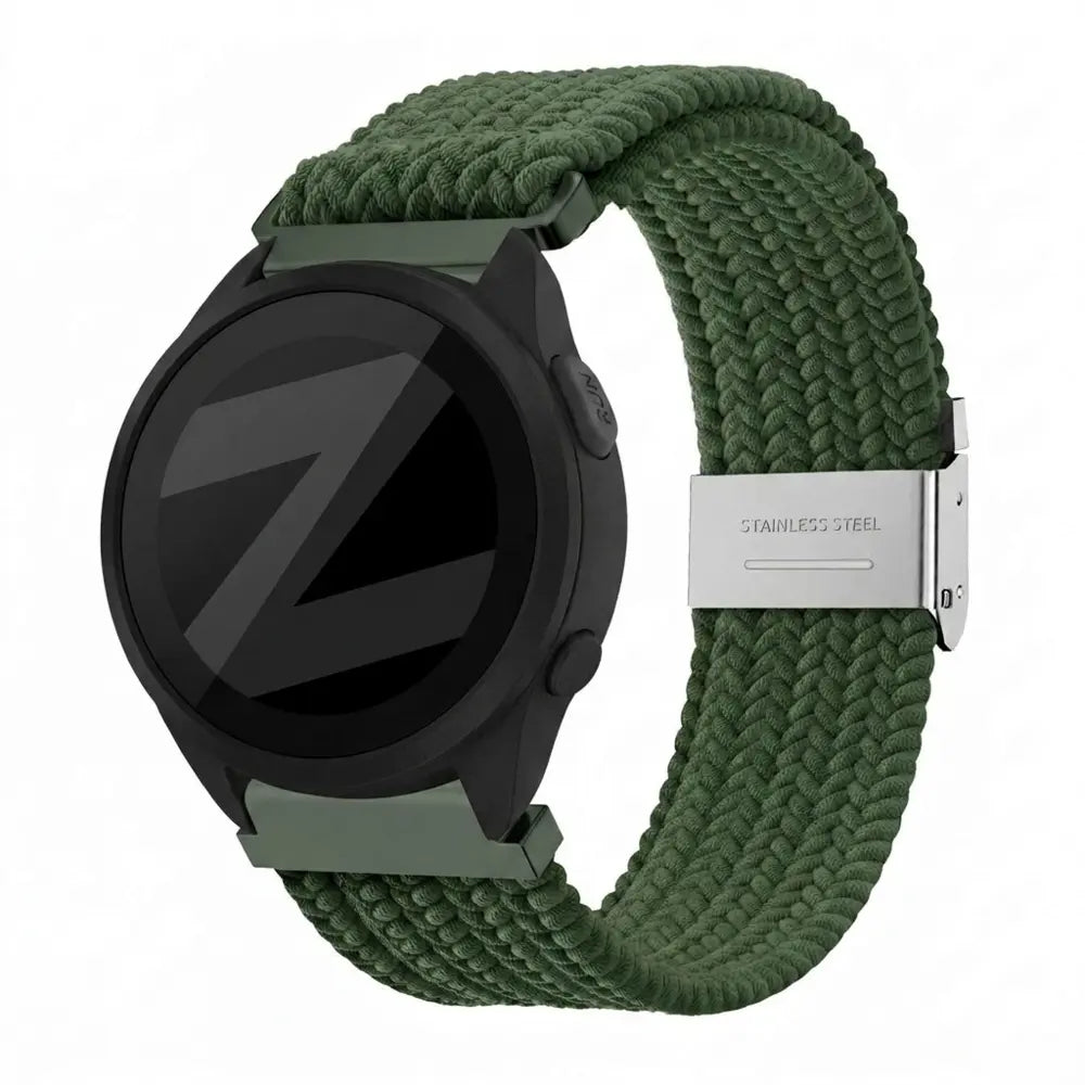 Garmin Forerunner 165 Woven Nylon Strap (Olive Green)