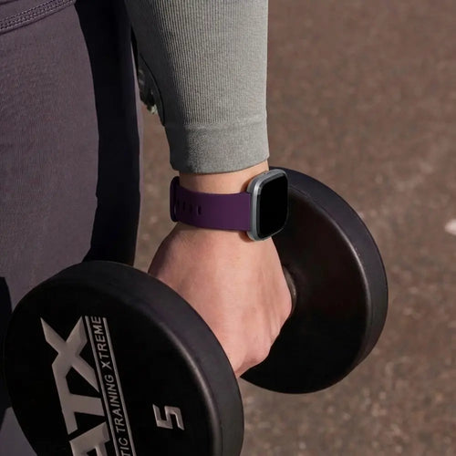 Fitbit Versa-Versa 2 Silicone Strap with Buckle (Dark Purple)