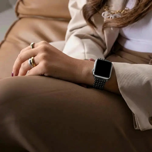 Apple Watch Ultra Beaded Steel Strap (Black)