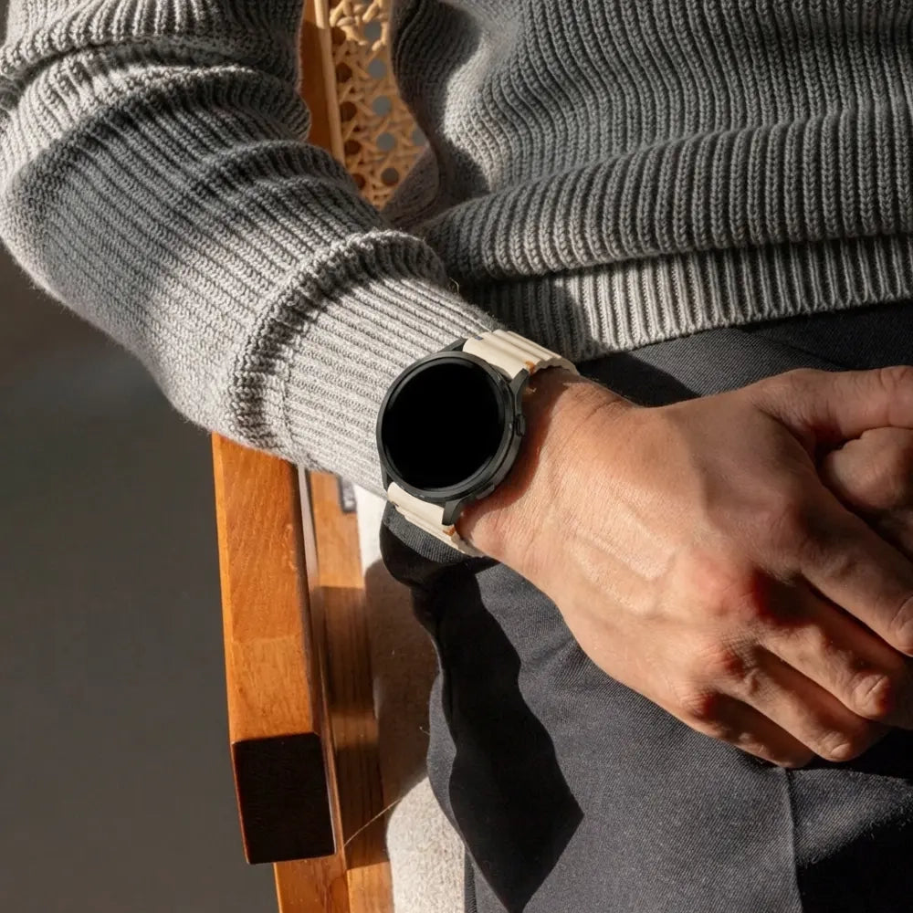 Bandz Garmin Vivoactive 6 siliconen band 'Wave' (sterrenlicht)