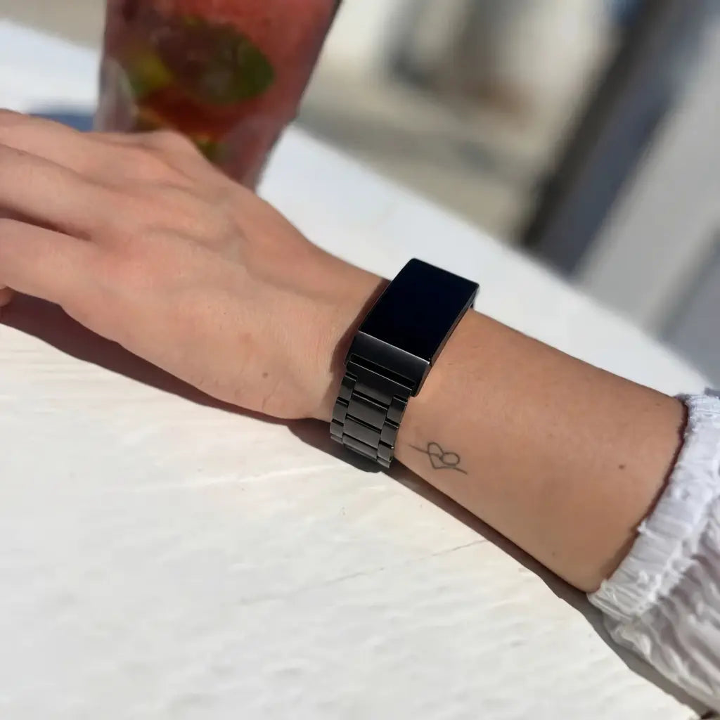 Fitbit Charge 3 Steel Strap (Black)