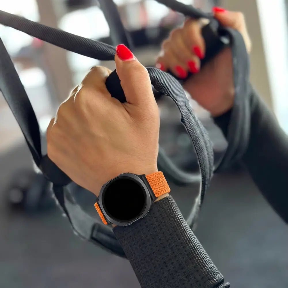 Bandz Samsung Galaxy Watch 8 - 44mm Magnetic Braided Strap (Orange)