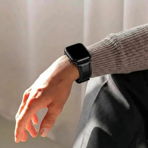 Apple Watch Leather Strap (Black)