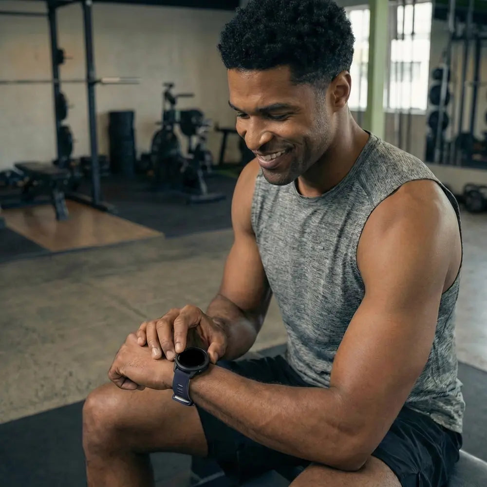 Garmin Venu 3 Sport Buckle Strap (Dark Blue-Beige)