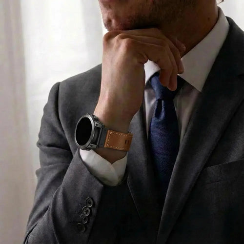 Garmin Descent Mk3i - 51mm Premium Leather Strap (Brown)