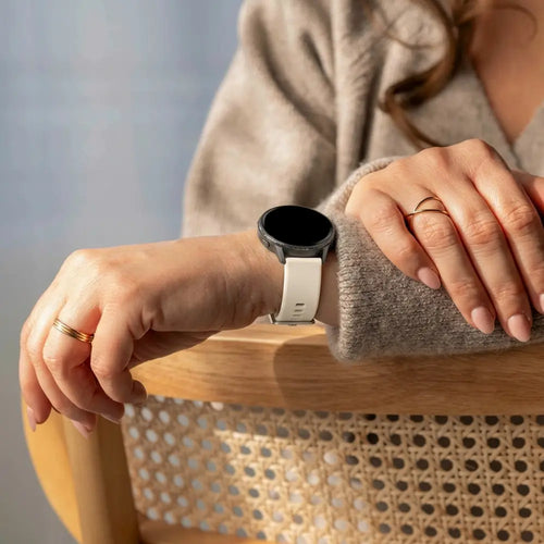 Bandz Garmin Vivoactive 4s siliconen band 'Classic' (sterrenlicht)