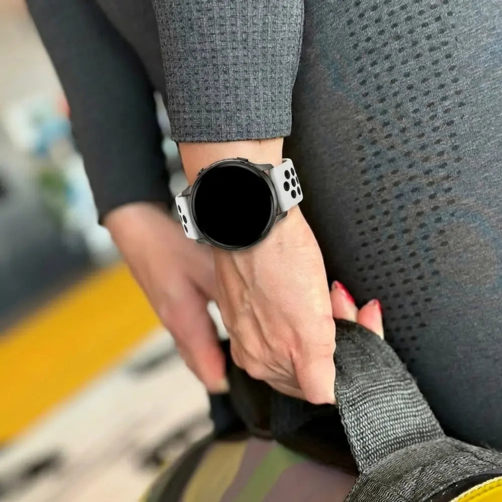 Bandz Garmin Bounce 2 Sport Strap 'Deluxe' (White-Black)